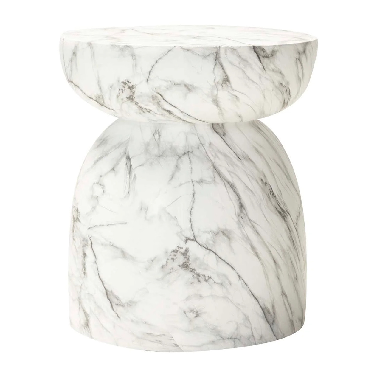 Mesa Auxiliar Taburete Blanco Sedit 41x41x47 Cm