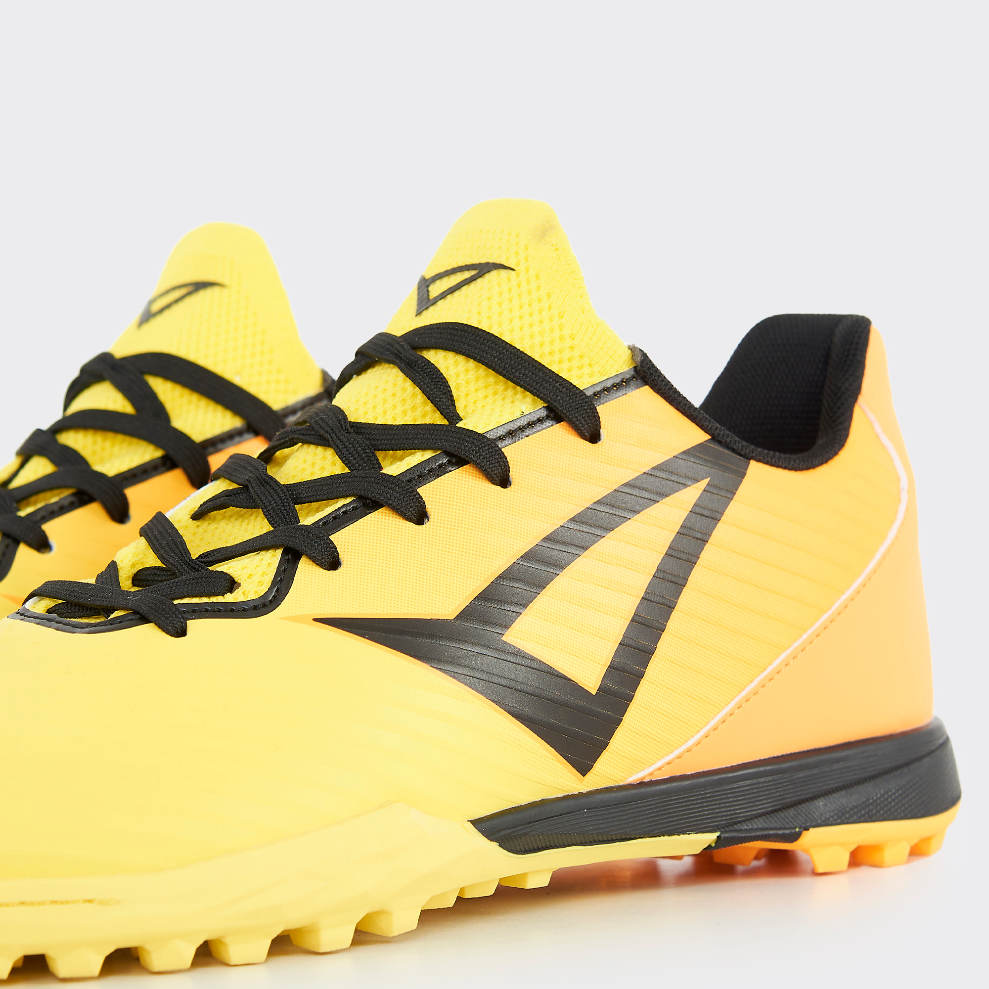 Scarpa da calcetto DELTA giallo arancio, bambino