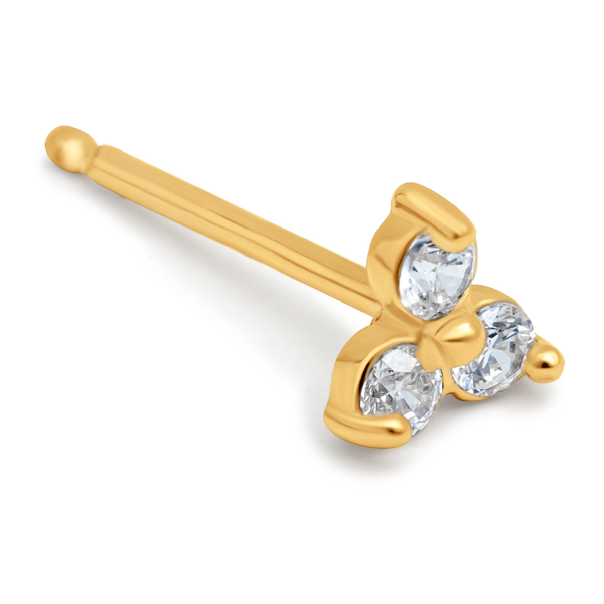 Orecchino Singolo Clover Argento Placcato Oro