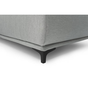 Arya - canapé d'angle réversible - convertible avec coffre - 4 places - style contemporain - Gris clair