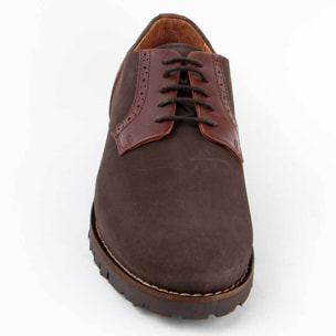 Zapato Oxford De Piel - Marron
