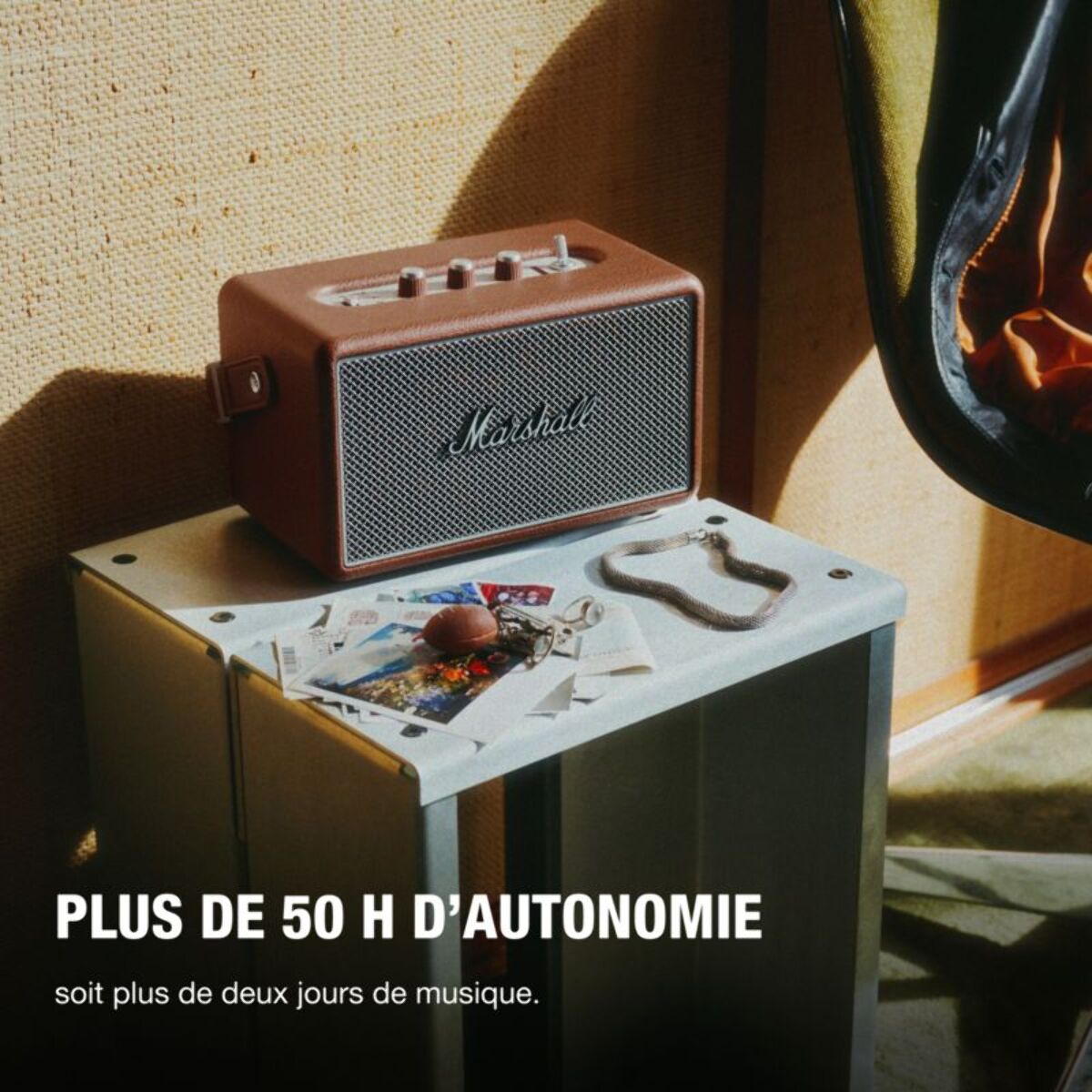 Enceinte portable MARSHALL Kilburn III Marron - Son 360°, Bluetooth, autonomie 50h