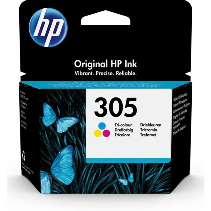 Cartouche d'encre HP Originale 305 3 Couleurs (Cyan/Magenta/Jaune) - 3YM60AE