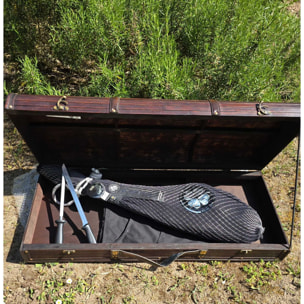 Valise Maestro Cortador 100% Ibérico : Jambon Bellota 100% Affiné plus de 36 mois + Couteau et Affûteur + Caisse Décorative - 6,5kg - Espagne - César Nieto.