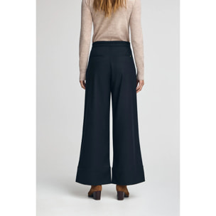 Pantaloni blu marino dal fit ampio con dettagli Polo Club