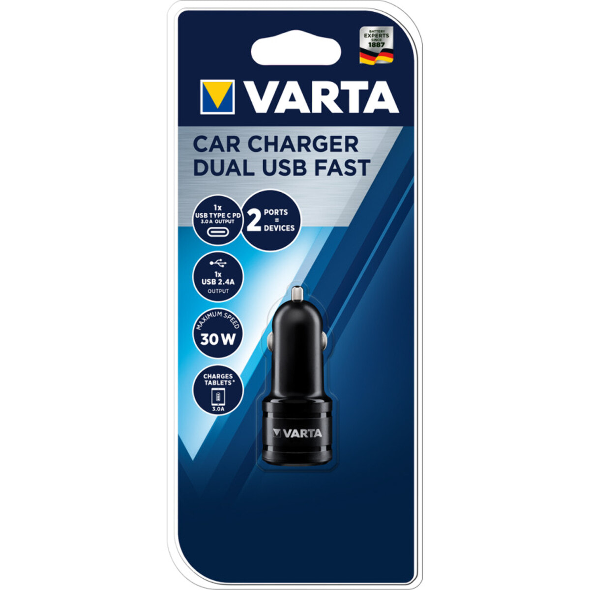 Varta - CAR CHARGER DUAL USB FAST