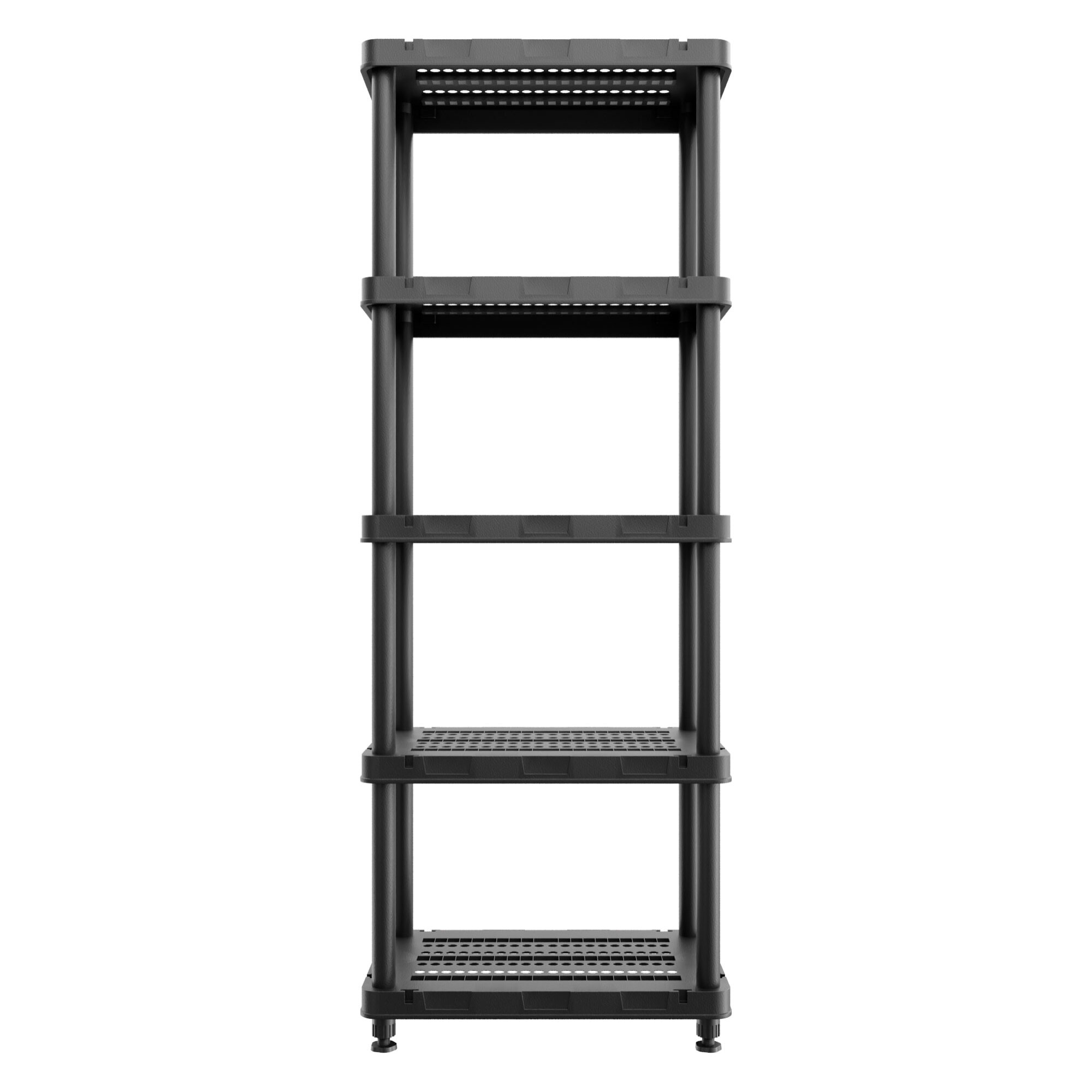 Titan X - Scaffale Modulare 5 Ripiani 90x45xH185 cm in Resina Nero