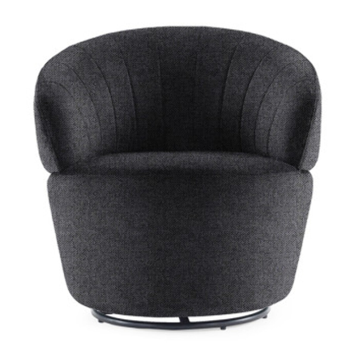 Fauteuil en tissu gris anthracite pivotant - ROMANE