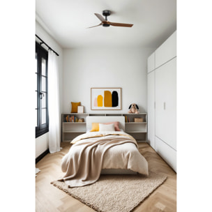 MINI PUNT S Ventilador de techo negro/nogal