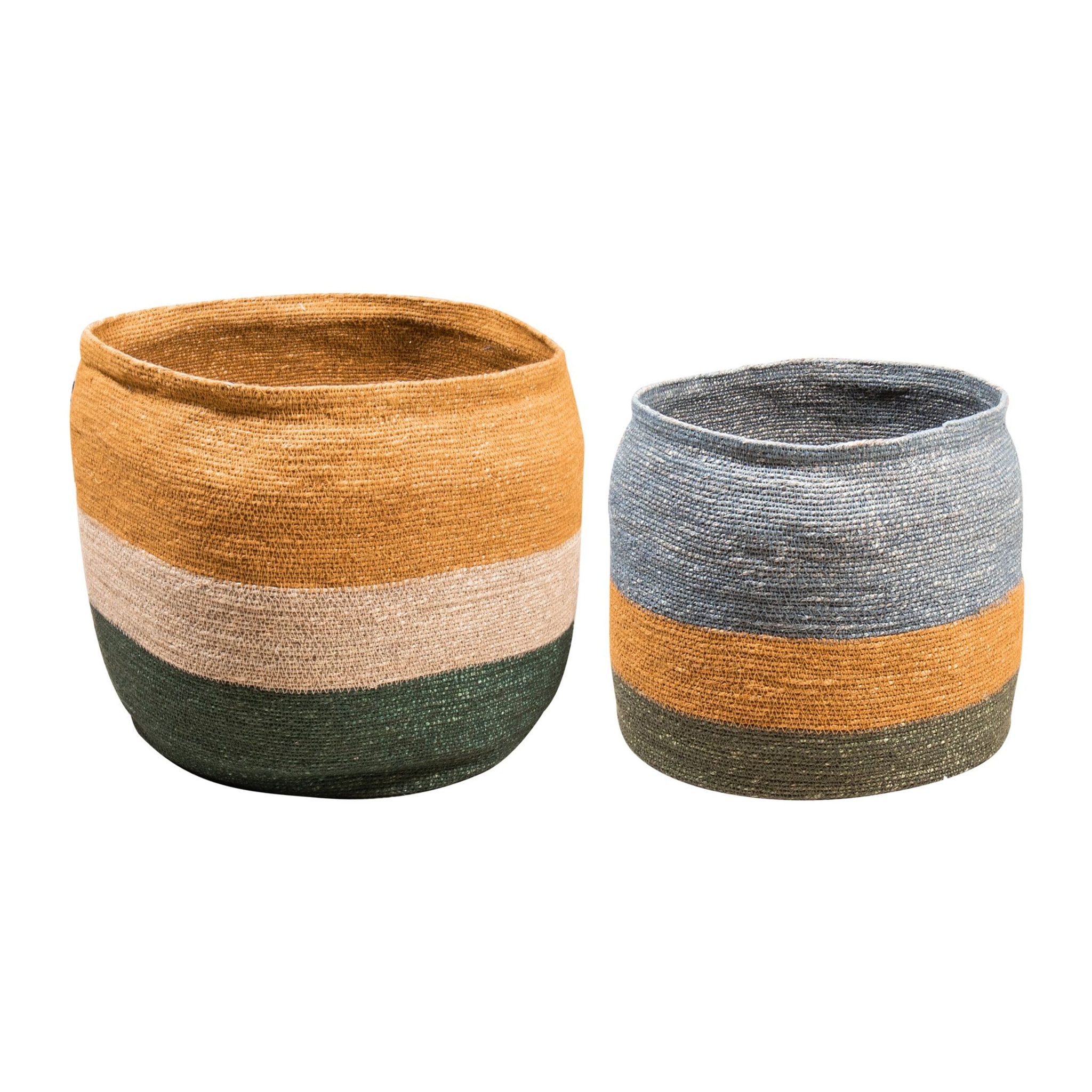 Lot de 2 paniers rond en jonc de mer NAIRO