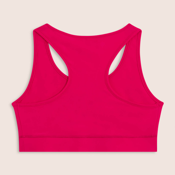 Top sportivo con retro vogatore elasticizzato