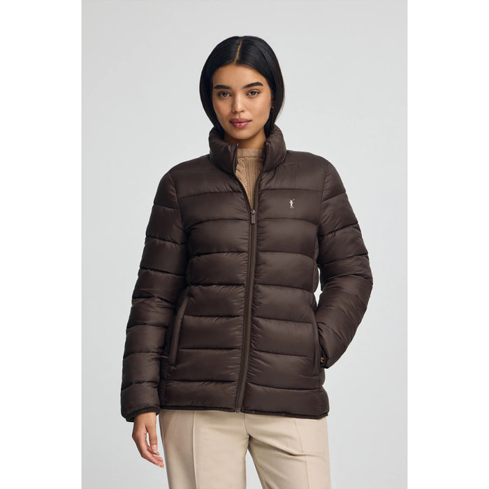 Giubbotto Salma Embroidery cioccolato con logo Rigby Go