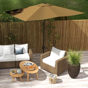 Outsunny Sombrilla de Jardín 200x300x248 cm Protección UV50+ Aluminio Inclinable