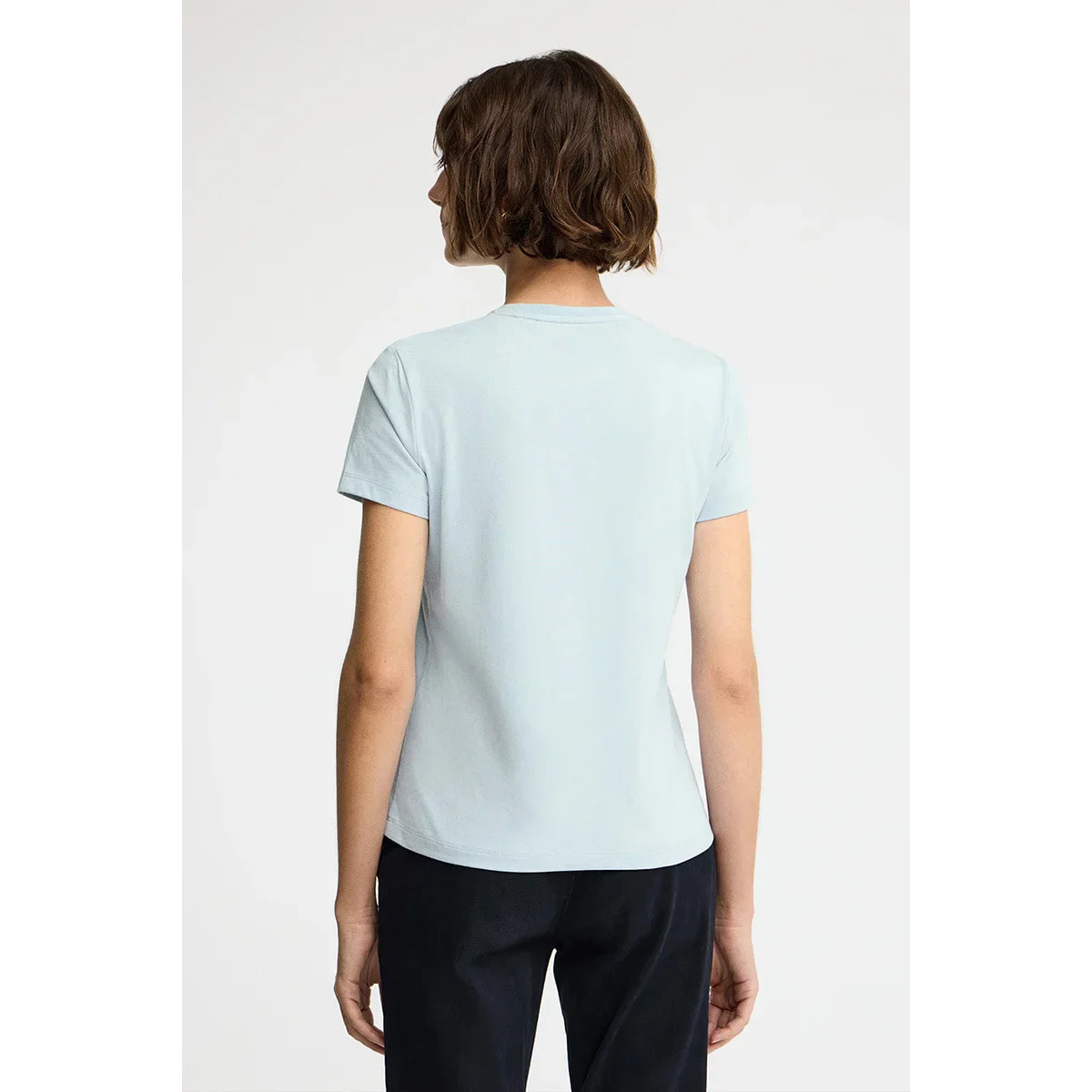 Camiseta azul claro de corte slim con bordado Established 2012 Polo Club