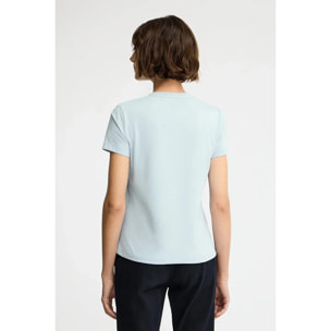 Camiseta azul claro de corte slim con bordado Established 2012 Polo Club