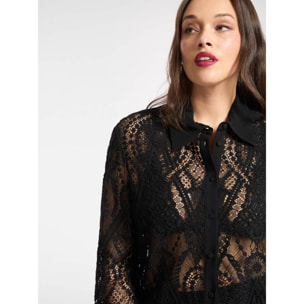 Elena Mirò - Camicia in pizzo - Nero