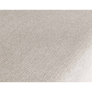 Gloria - canapé d'angle réversible 4 places convertible avec coffre en tissu texturé - Beige