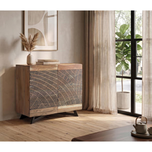 Aparador de Madera de Acacia Estilo Rústico Moderno