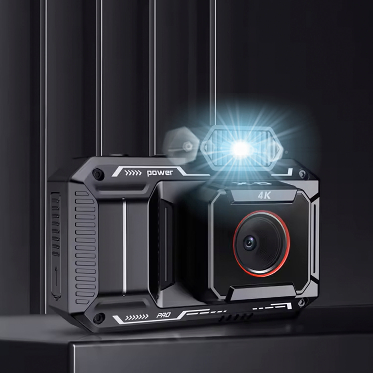 Fotocamera digitale per bambini D52, foto da 48mpx e video 4K, funzioni avanzate. Schermo da 2,8'', zoom digitale 18x, flash.