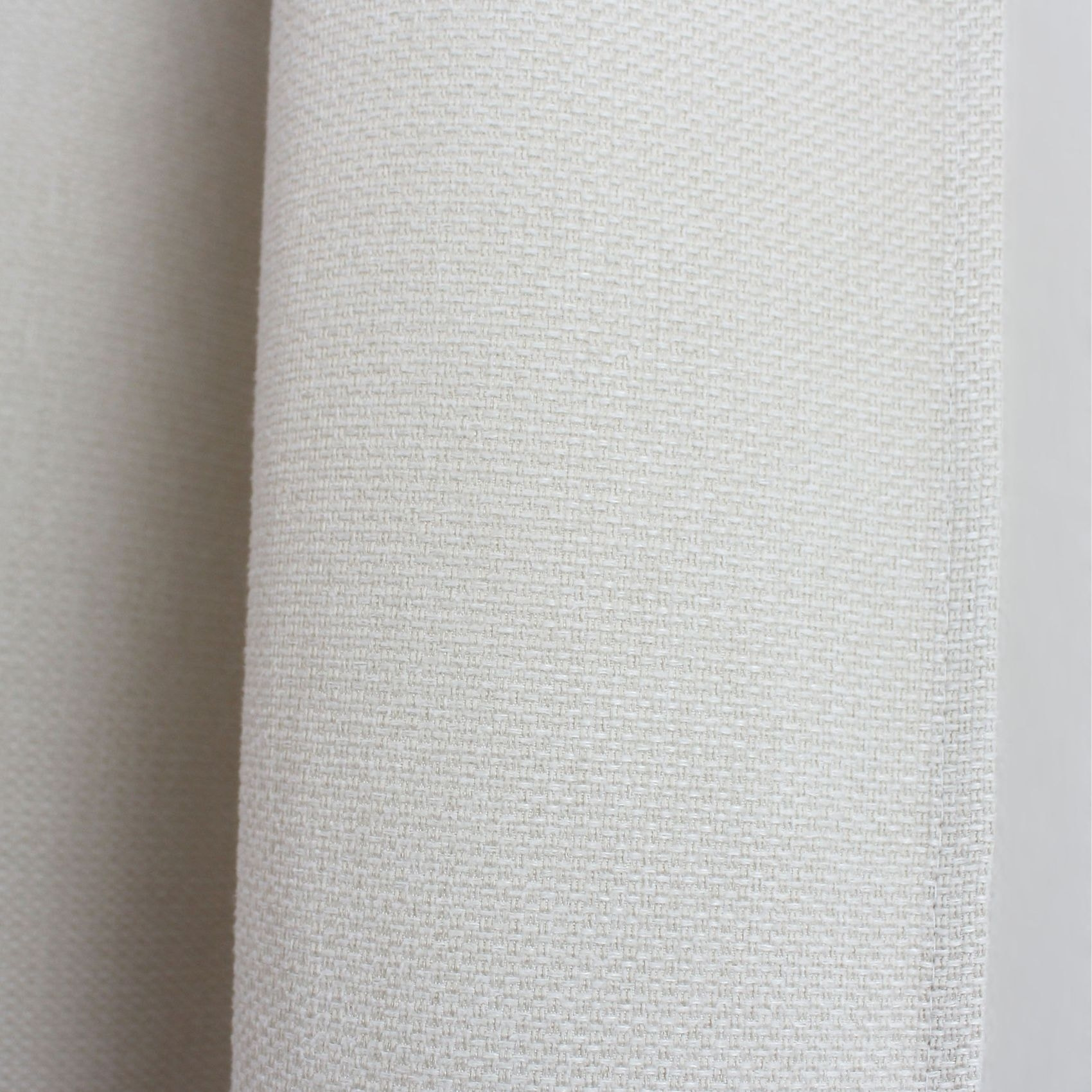 Rideau à oeillets en velours chenillé - Ecru