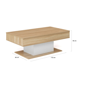 Table basse Tania avec plateau relevable