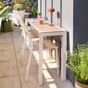 Table de jardin 2 places Evasion beige lin