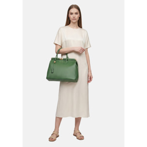 Borsa a mano da donna - Modello Aleria - Vera pelle - 35.0 x 26.0 x 16.0 cm