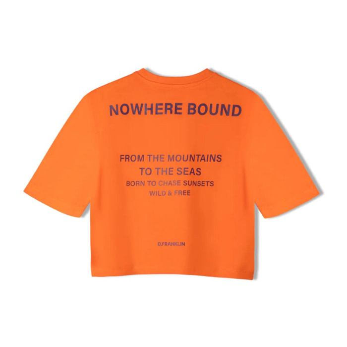 Camiseta de Mujer Nowhere Bound Naranja / Morado D.Franklin