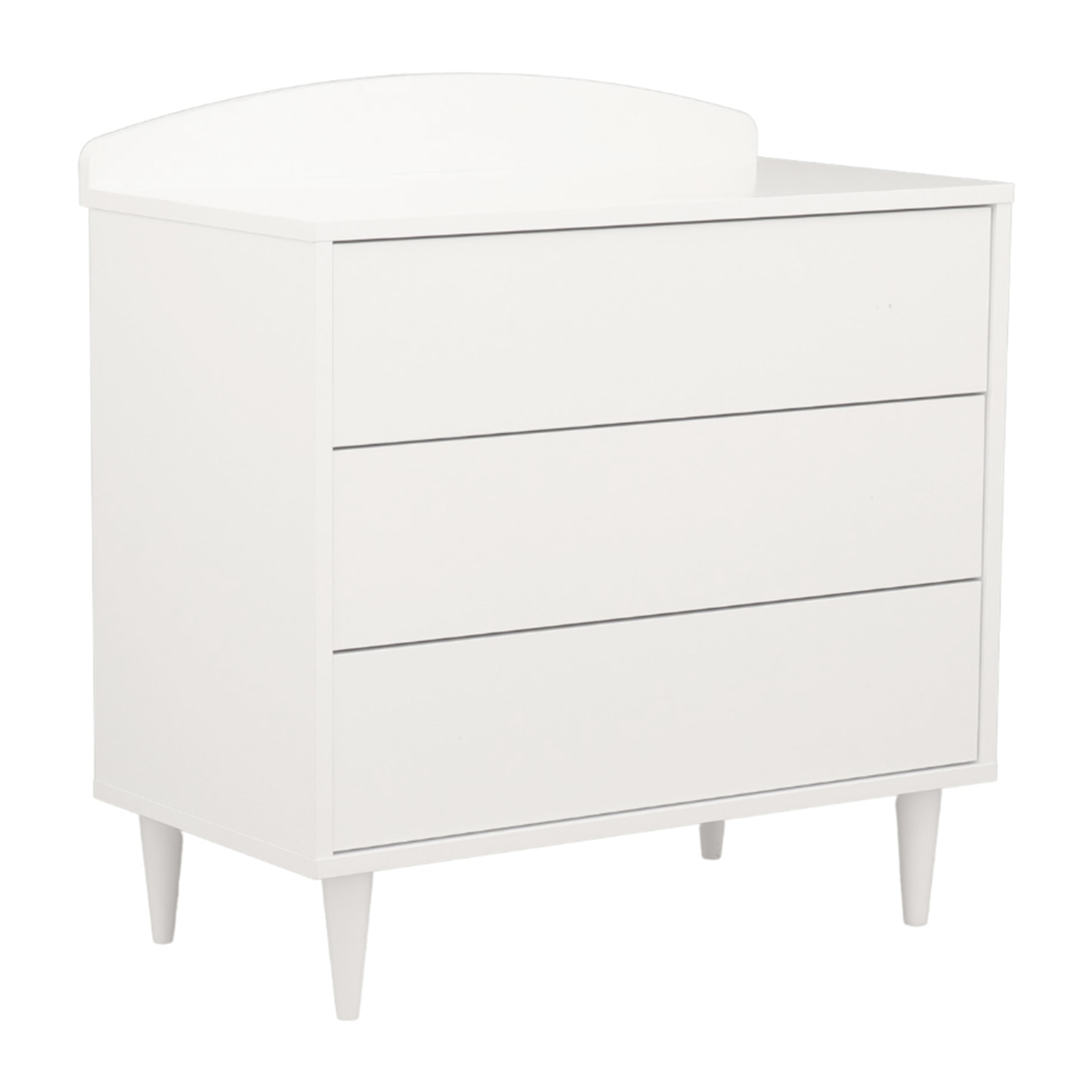 Chambre bébé 3 pièces Milann, Lit bébé 120x60, Commode à langer et armoire 2 portes