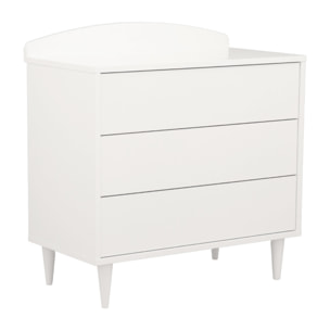 Chambre bébé 3 pièces Milann, Lit bébé 120x60, Commode à langer et armoire 2 portes