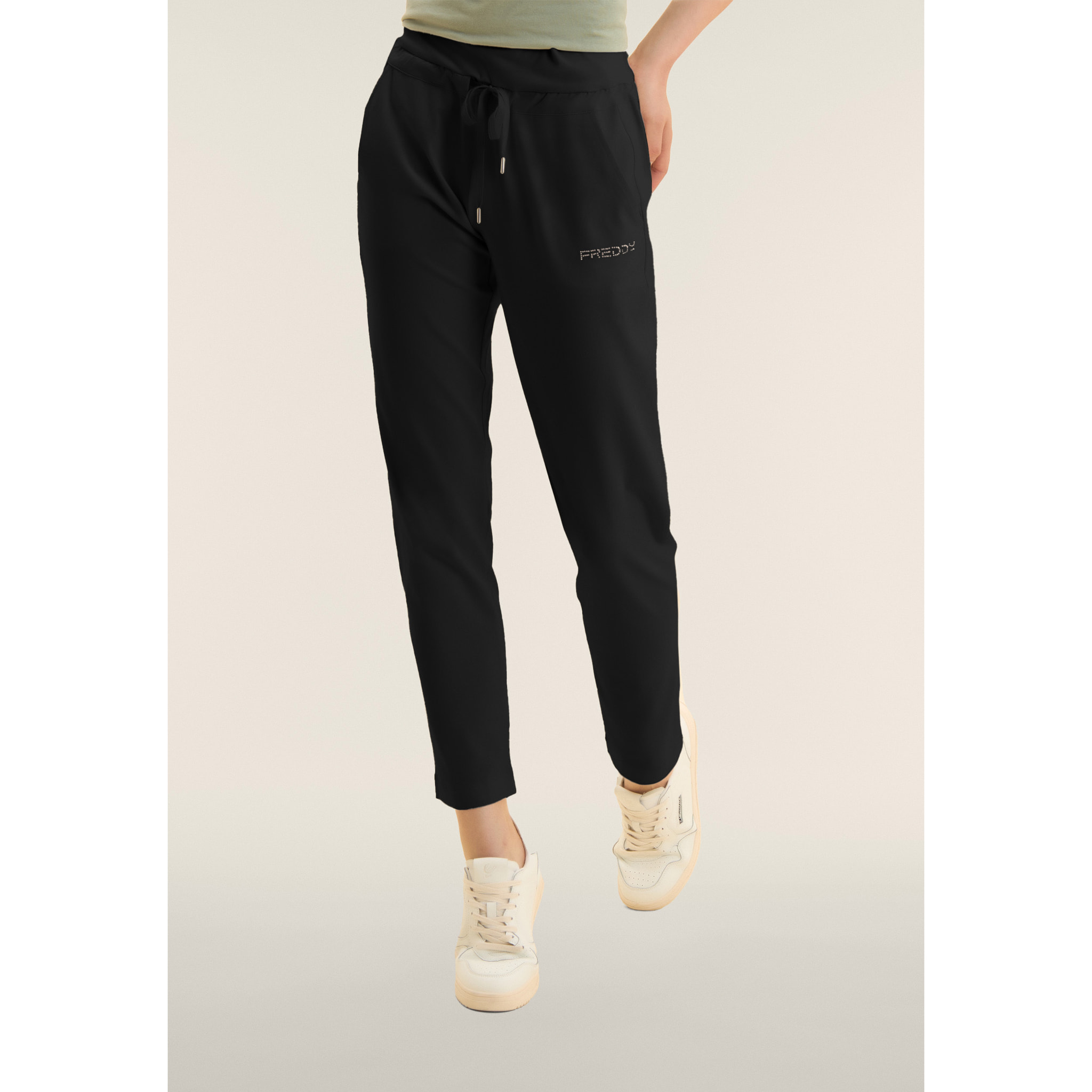 Pantaloni Sportivi con Coulisse in Jersey Elasticizzato