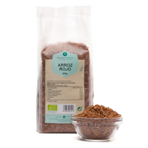 PLANETA HUERTO | Arroz Rojo Ecológico Premium 500g Bajo Índice Glucémico, Rico en Antioxidantes y Minerales, Producto Ecológico Certificado