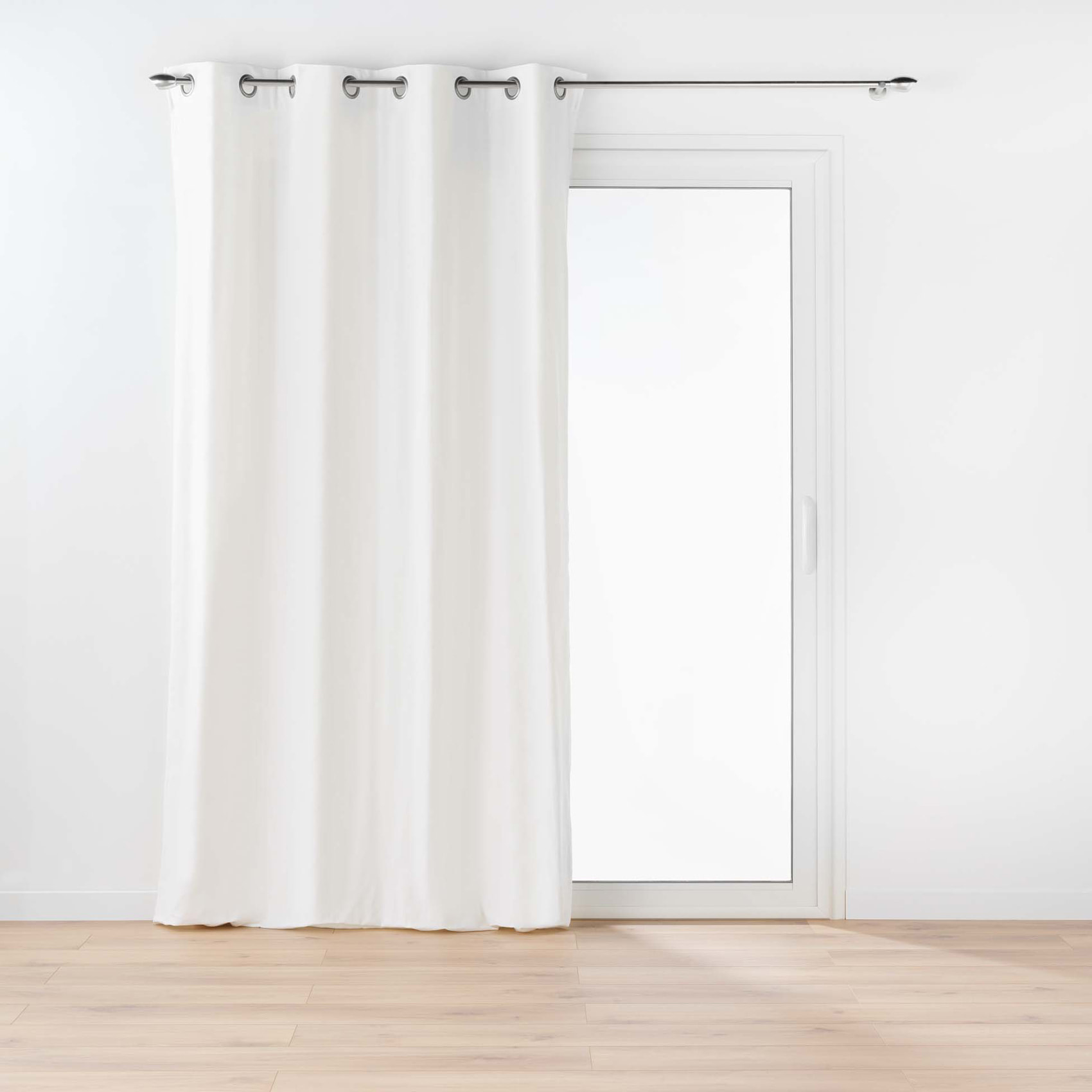 Rideau en poly-coton recyclé - Blanc