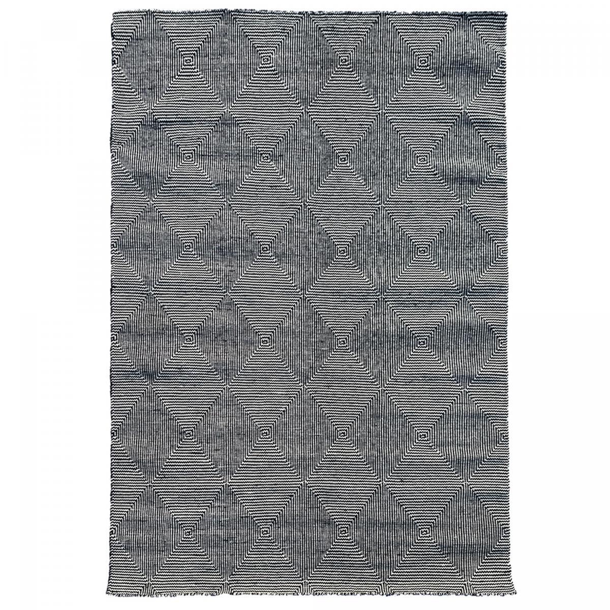 Tapis kilim fait à la main en laine motif géométrique NOMA