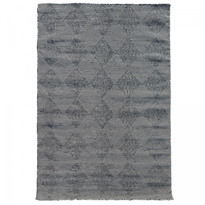 Tapis kilim fait à la main en laine motif géométrique NOMA