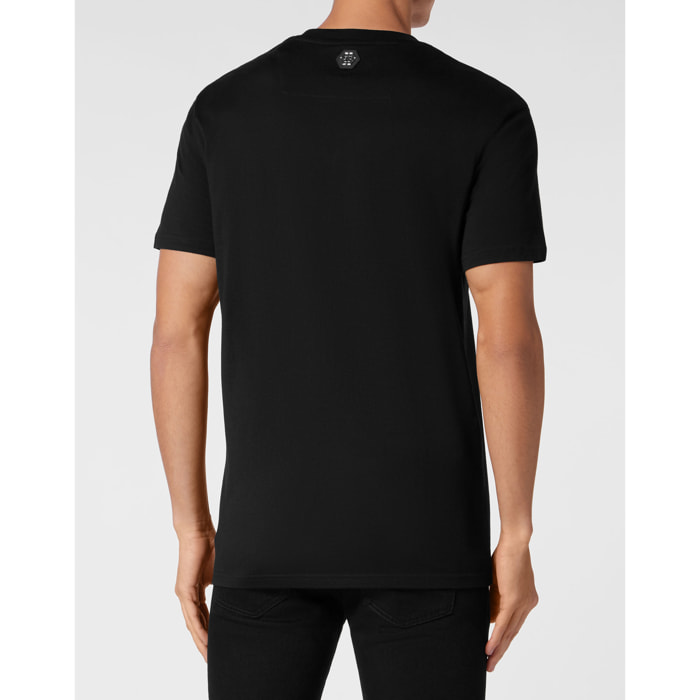 PHILIPP PLEIN Camiseta de cuello redondo y manga corta SKELETON