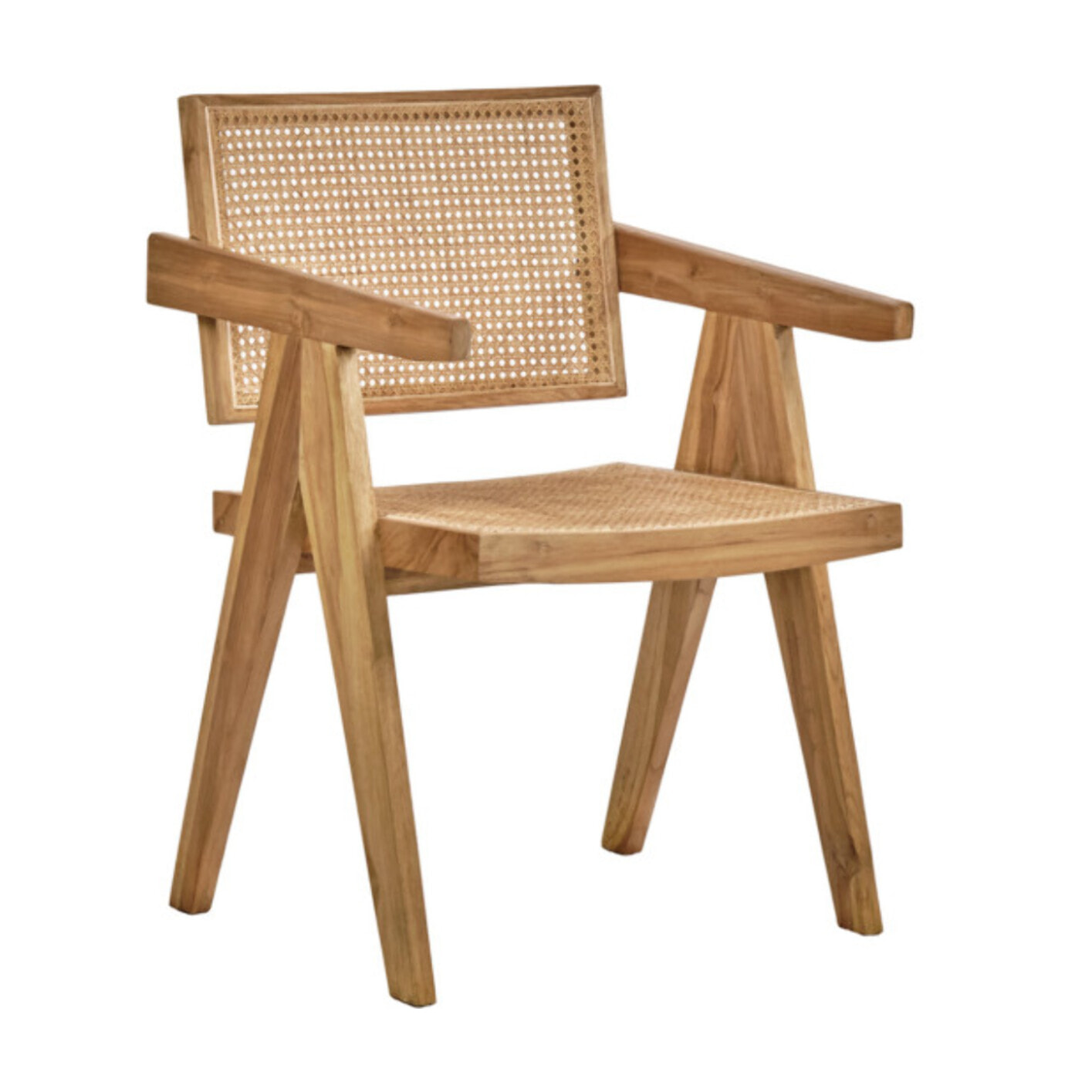 Fauteuil de jardin lounge en rotin et bois massif de teck - ZAZOU