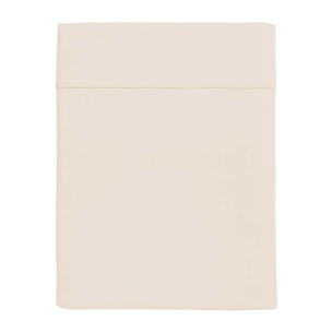 Drap plat uni en coton lavé, Made in France, SOFT LINE , Beige
