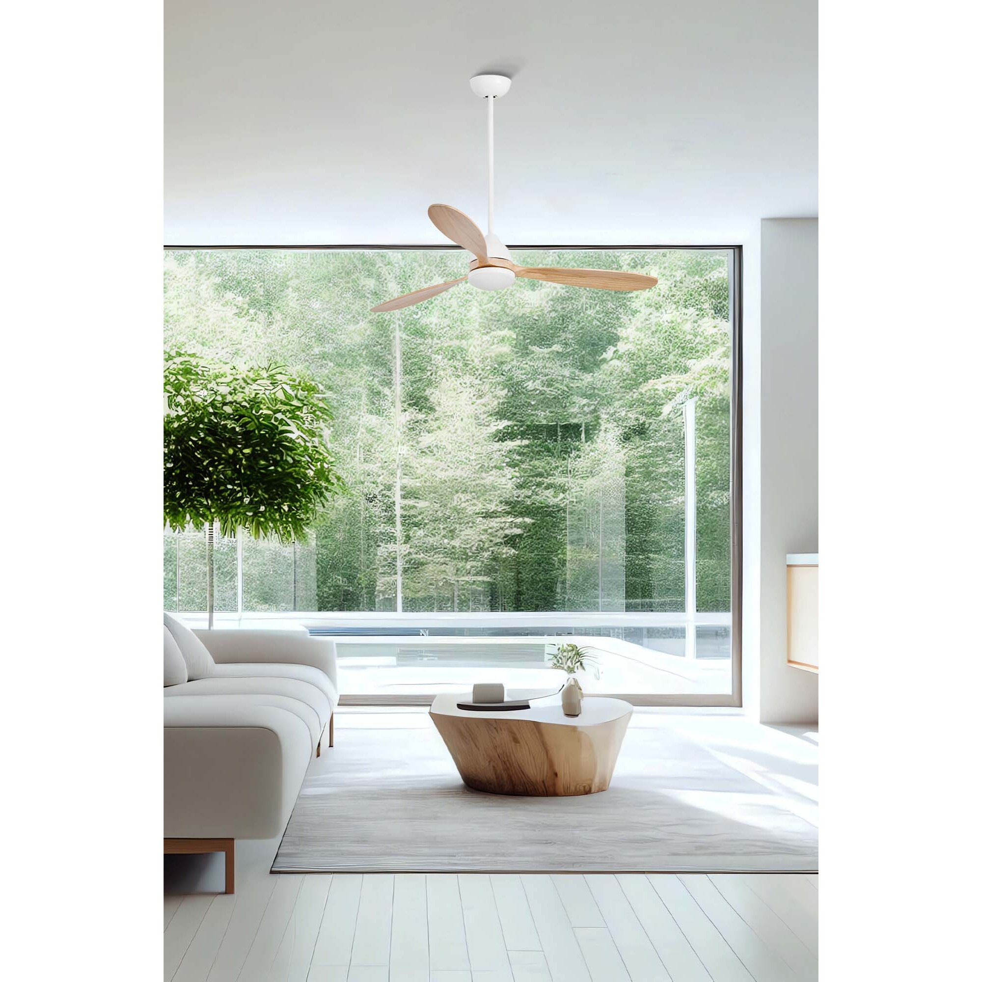 POROS L LED ventilatore da soffitto bianca DC