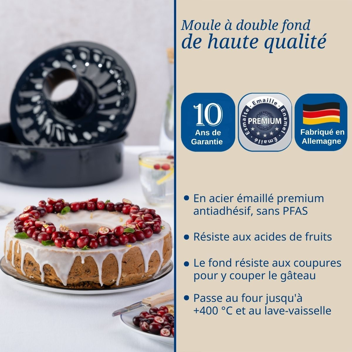 Moule à manqué et savarin double fond Dr. Oetker Back Liebe