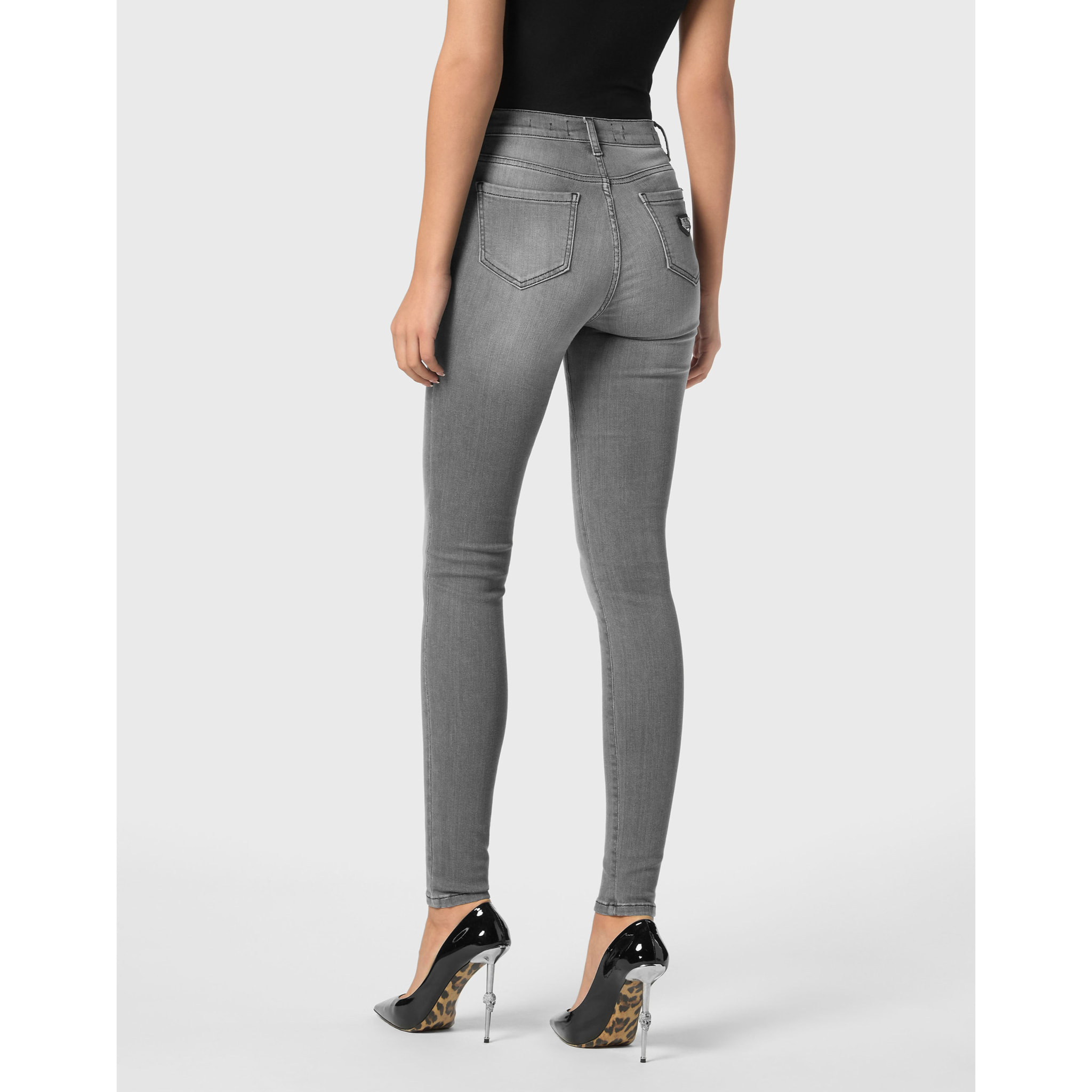 PHILIPP PLEIN Jegging a vita alta