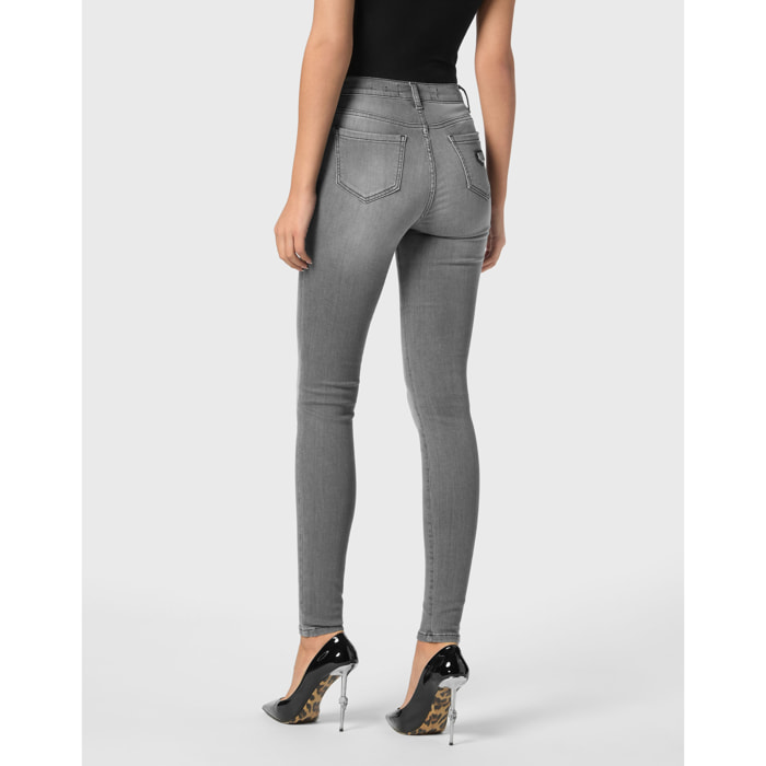PHILIPP PLEIN Jegging a vita alta