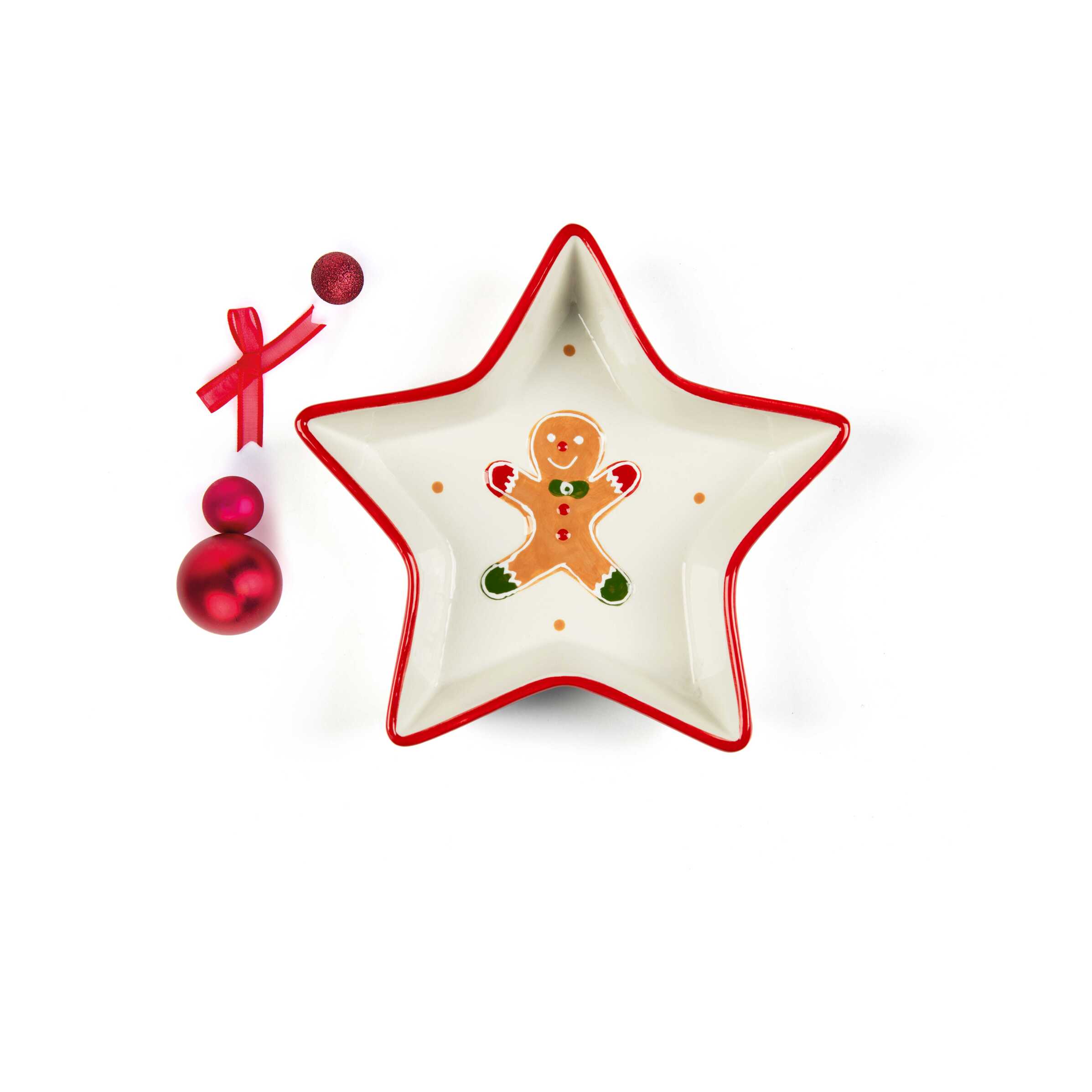 Assiette étoile Excelsa – Wonderful Ginger, céramique blanche