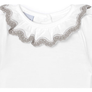 Body bebé manga corta cuello bolillo