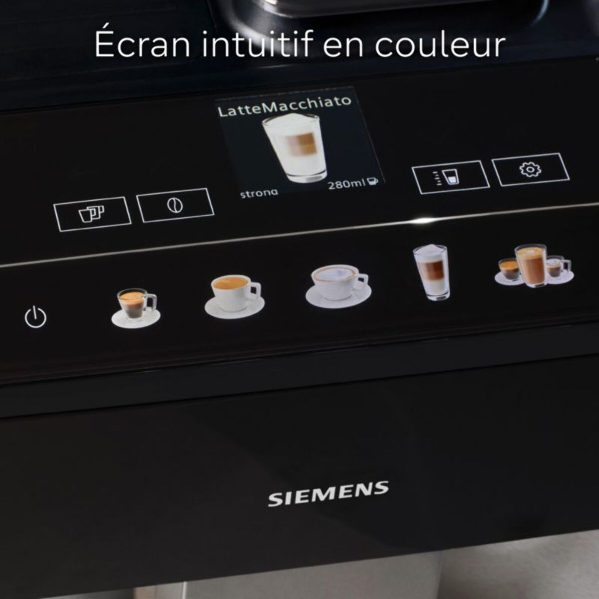 Expresso Broyeur SIEMENS EQ500 integral Inox/Noir lustré TQ515R03