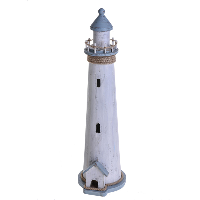 Faro. Altezza 67 Cm - Pezzi 1 - 19,5X67X19,5cm - Colore: Blu - Bianchi Dino - Marina, Decori Tema Marino