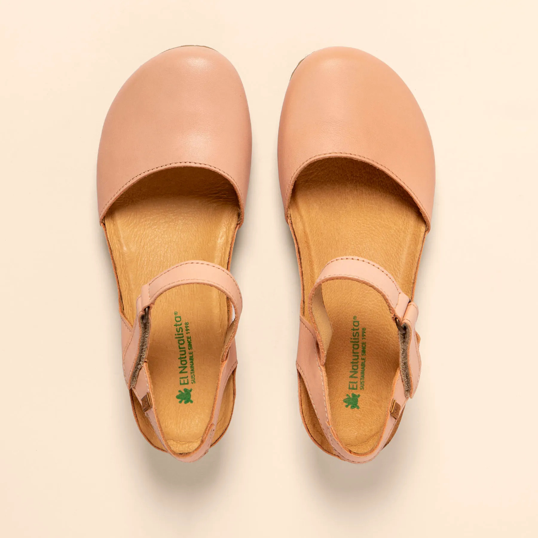 Sandalia de cuña N5850 SOFT NAPPA SALMON / PICUAL color Salmon