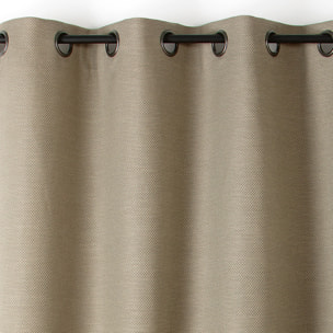 Rideau phonique coton et chanvre tressage naturel - Vert