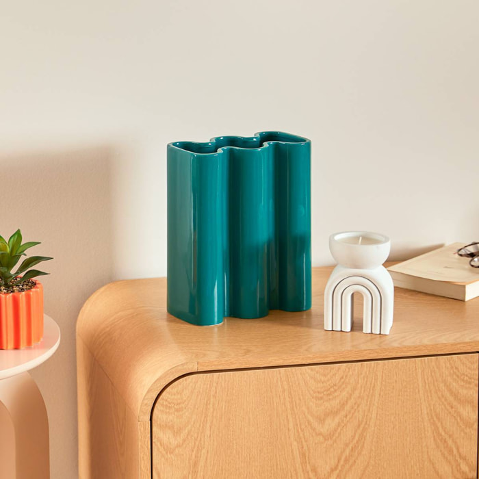 Vase Flow vert H25,3cm