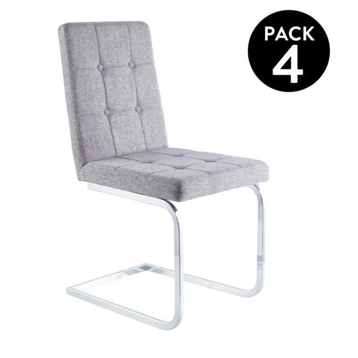 Pack 4 sillas de comedor Vanity Gris